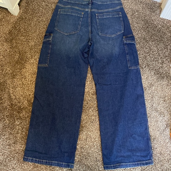 GAP 90’s Loose Cargo Mid Rise Jeans 32 14R Wide Leg NWT - Picture 4 of 10